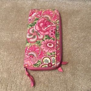 Vera Bradley travel organizer pink and green